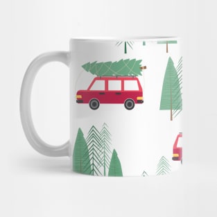 Christmas Tree Station Wagon Headed Home Mug